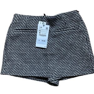 Zara Houndstooth Skort XS NWT